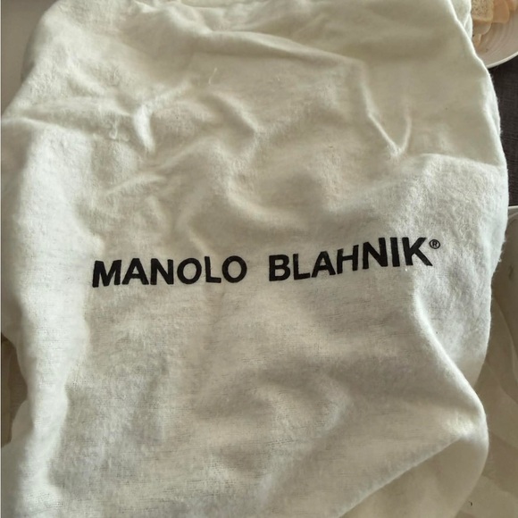 Manolo Blahnik Gunmetal Peep-Toe Heels - Picture 3 of 15